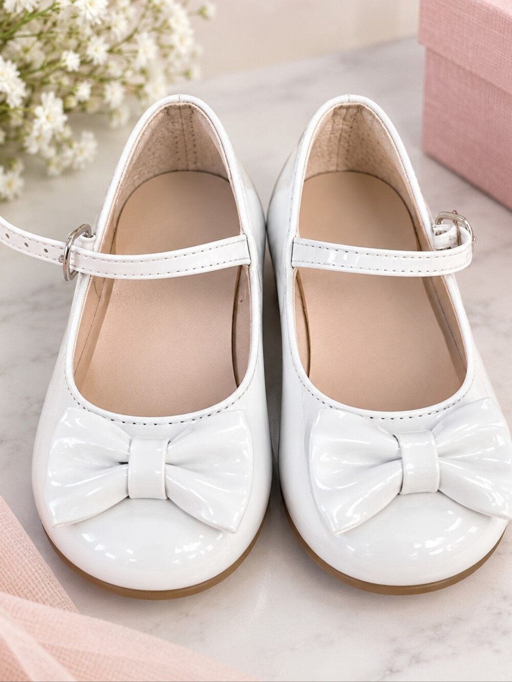 Children's Place White Bow Kids Shoes